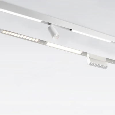 1m 1,5m 2m 4 fios grade embutida cabeça móvel linear 48V COB LED magnético sistema de iluminação de trilhos de luz Smart Tracklights para iluminação comercial ou residencial