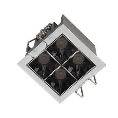 Forma quadrada de quatro furos LED luz linear economizadora de energia SMD 4W/10W/16W/25W grade embutida downlight